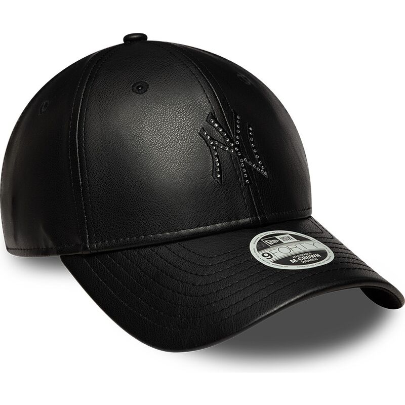 czapki-zakrzywiona-czarny-snapback-9forty-m-crown-pu-diamante-new-york-yankees-mlb-new-era