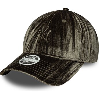 Czapki zakrzywiona zielony taśma regulowana 9TWENTY Velour New York Yankees MLB New Era