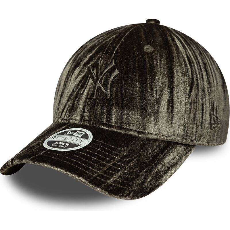 czapki-zakrzywiona-zielony-tasma-regulowana-9twenty-velour-new-york-yankees-mlb-new-era