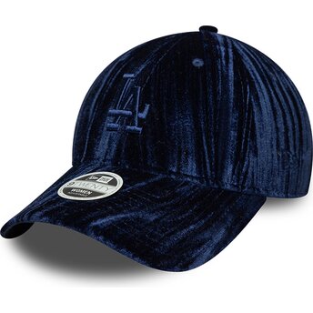 Czapki zakrzywiona granatowy taśma regulowana 9TWENTY Velour Los Angeles Dodgers MLB New Era