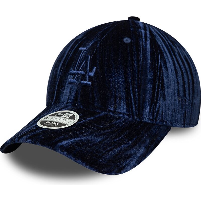 czapki-zakrzywiona-granatowy-tasma-regulowana-9twenty-velour-los-angeles-dodgers-mlb-new-era