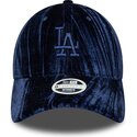czapki-zakrzywiona-granatowy-tasma-regulowana-9twenty-velour-los-angeles-dodgers-mlb-new-era