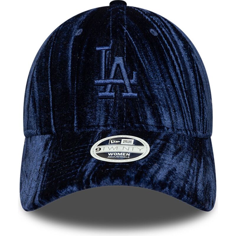 czapki-zakrzywiona-granatowy-tasma-regulowana-9twenty-velour-los-angeles-dodgers-mlb-new-era