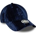 czapki-zakrzywiona-granatowy-tasma-regulowana-9twenty-velour-los-angeles-dodgers-mlb-new-era