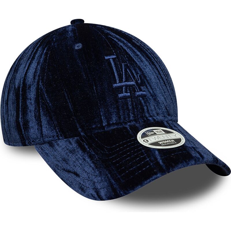 czapki-zakrzywiona-granatowy-tasma-regulowana-9twenty-velour-los-angeles-dodgers-mlb-new-era
