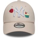 czapki-zakrzywiona-roz-tasma-regulowana-dla-dziecka-9forty-food-icon-cupcake-new-york-yankees-mlb-new-era