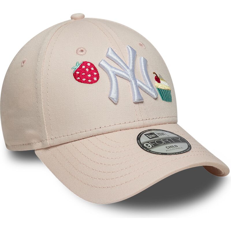 czapki-zakrzywiona-roz-tasma-regulowana-dla-dziecka-9forty-food-icon-cupcake-new-york-yankees-mlb-new-era