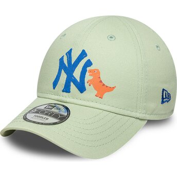 Czapki zakrzywiona zielony taśma regulowana dla dziecka 9FORTY Dino Icon New York Yankees MLB New Era