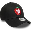 czapki-zakrzywiona-czarny-tasma-regulowana-dla-dziecka-9forty-fruit-icon-apple-new-york-yankees-mlb-new-era