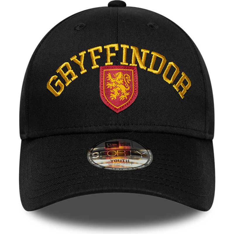 czapki-zakrzywiona-czarny-snapback-dla-dziecka-9forty-wordmark-gryffindor-harry-potter-new-era