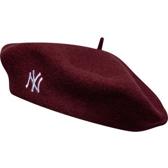 Berety czerwony Wool Script New York Yankees MLB New Era