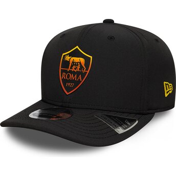Czapki zakrzywiona czarny snapback 9SEVENTY Stretch Snap REPREVE Associazione Sportiva Roma Serie A New Era
