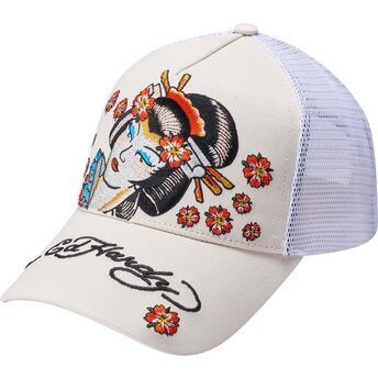 Czapki zakrzywiona beżowy snapback Tokyo Geisha Ed Hardy