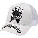czapki-zakrzywiona-bialy-snapback-gothic-skull-in-flames-ed-hardy
