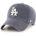 czapki-zakrzywiona-szary-tasma-regulowana-clean-up-vintage-navy-los-angeles-dodgers-mlb-47-brand