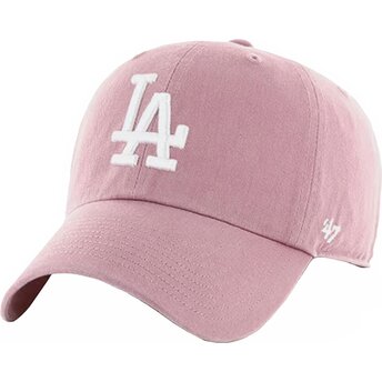 Czapki zakrzywiona róż taśma regulowana Clean Up Mauve Los Angeles Dodgers MLB 47 Brand