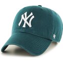 czapki-zakrzywiona-zielony-tasma-regulowana-clean-up-no-loop-label-pacific-green-new-york-yankees-mlb-47-brand