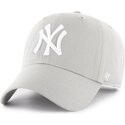 czapki-zakrzywiona-szary-tasma-regulowana-clean-up-no-loop-label-new-york-yankees-mlb-47-brand