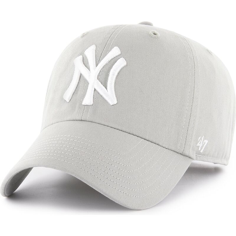 czapki-zakrzywiona-szary-tasma-regulowana-clean-up-no-loop-label-new-york-yankees-mlb-47-brand czapki-zakrzywiona-szary-tasma-regulowana-clean-up-no-loop-label-new-york-yankees-mlb-47-brand