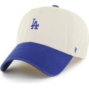 czapki-zakrzywiona-bezowy-tasma-regulowana-clean-up-base-runner-two-tone-los-angeles-dodgers-mlb-47-brand