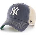 czapki-zakrzywiona-szary-snapback-clean-up-trawler-vintage-navy-new-york-yankees-mlb-47-brand