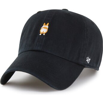 Czapki zakrzywiona czarny taśma regulowana Clean Up Base Runner Icon Dog 47 Brand