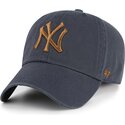 czapki-zakrzywiona-szary-tasma-regulowana-clean-up-contrast-vintage-navy-new-york-yankees-mlb-47-brand