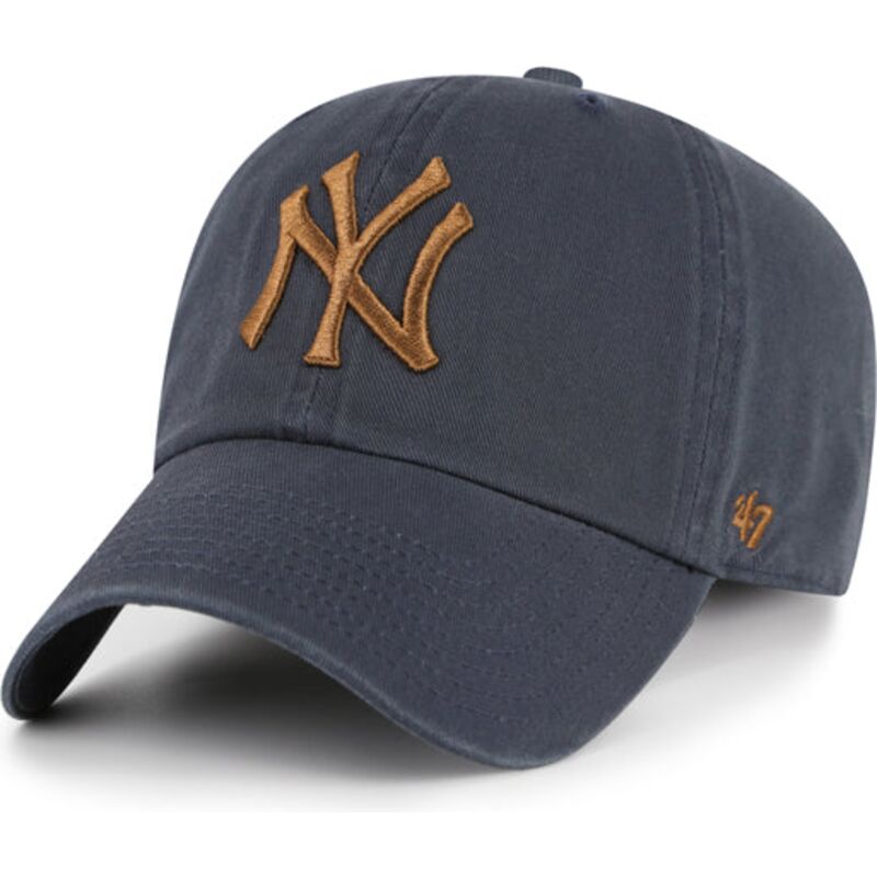 czapki-zakrzywiona-szary-tasma-regulowana-clean-up-contrast-vintage-navy-new-york-yankees-mlb-47-brand czapki-zakrzywiona-szary-tasma-regulowana-clean-up-contrast-vintage-navy-new-york-yankees-mlb-47-brand