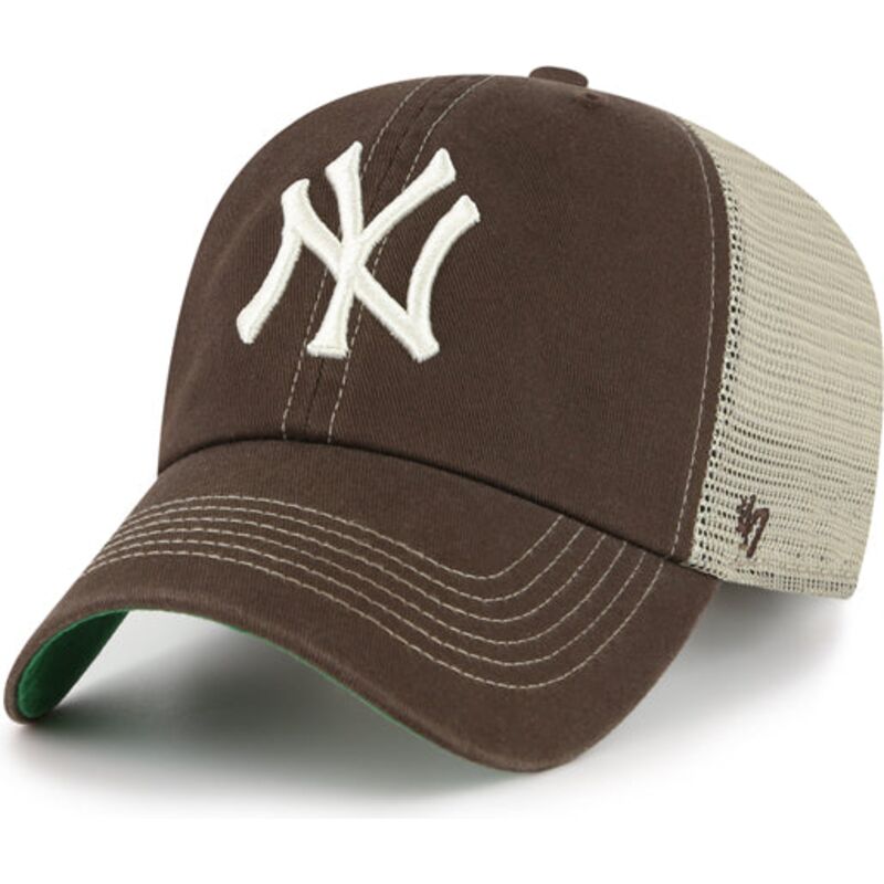 czapki-zakrzywiona-brazowy-snapback-clean-up-trawler-new-york-yankees-mlb-47-brand
