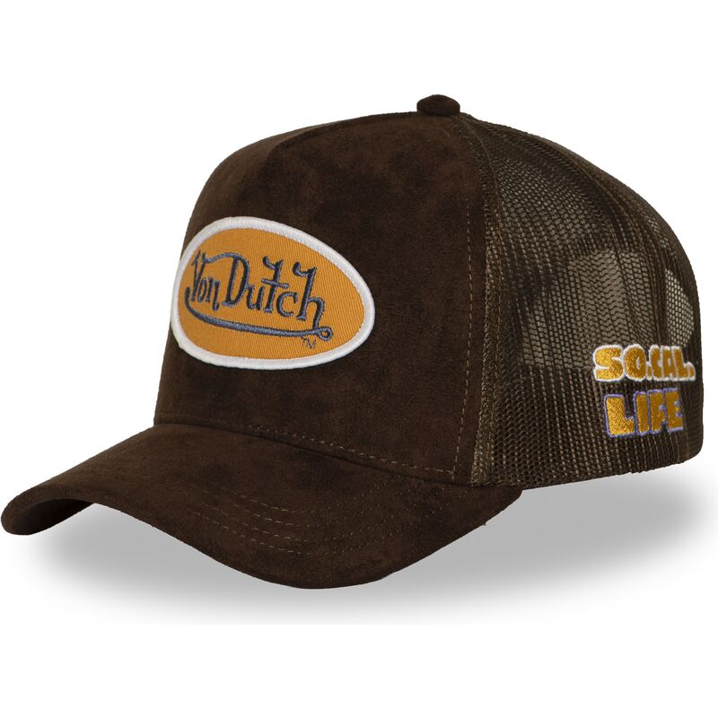 czapki-zakrzywiona-brazowy-snapback-fur14-von-dutch