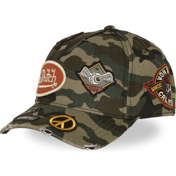 Czapki zakrzywiona kamuflaż snapback KAMO01 Von Dutch