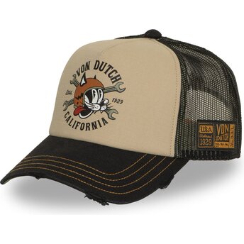 Czapki zakrzywiona beżowy snapback CREW37 Von Dutch