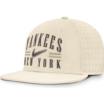 Czapki płaska beżowy dopasowany Dri-Fit True Structured Aero Bill New York Yankees MLB Nike