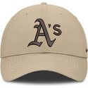 czapki-zakrzywiona-bezowy-tasma-regulowana-structured-uv-poly-ripstop-oakland-athletics-mlb-nike