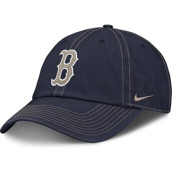 Czapki zakrzywiona granatowy taśma regulowana Fathers Day Club Unstructured Organic Cotton Boston Red Sox MLB Nike