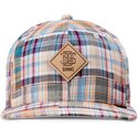 czapki-plaska-wielokolorowy-snapback-patch-check-turquioise-djinns