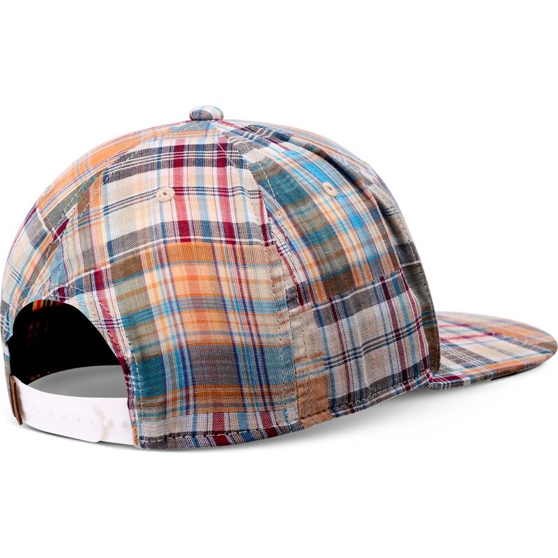 czapki-plaska-wielokolorowy-snapback-patch-check-turquioise-djinns