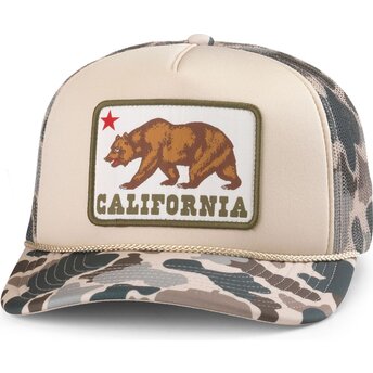 Czapki zakrzywiona kamuflaż snapback Mallard Foamy California Bear American Needle