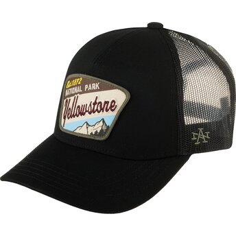 Czapki zakrzywiona czarny snapback Valin Yellowstone National Park American Needle