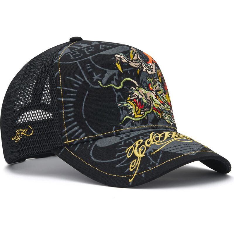 czapki-zakrzywiona-czarny-snapback-crawling-ed-hardy