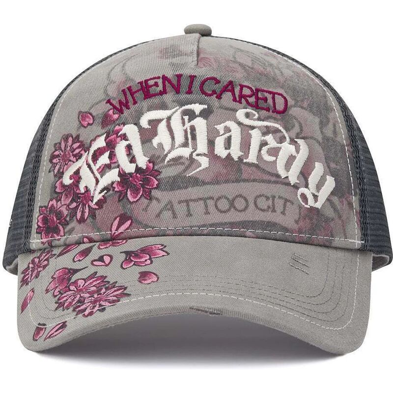 czapki-zakrzywiona-szary-snapback-floral-tattoo-city-vintage-wash-ed-hardy czapki-zakrzywiona-szary-snapback-floral-tattoo-city-vintage-wash-ed-hardy