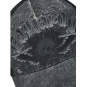 czapki-zakrzywiona-szary-snapback-flaming-gothic-skull-washed-ed-hardy