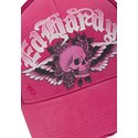 czapki-zakrzywiona-roz-snapback-flaming-gothic-skull-washed-ed-hardy