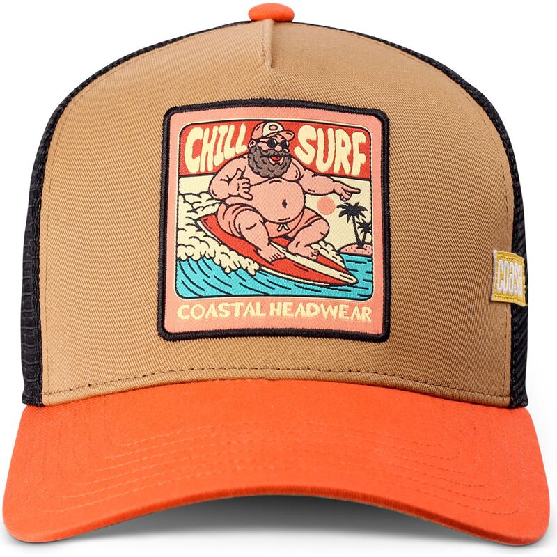 czapki-zakrzywiona-brazowy-snapback-hft-chill-surf-coastal