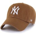 czapki-zakrzywiona-brazowy-tasma-regulowana-clean-up-pinecone-new-york-yankees-mlb-47-brand