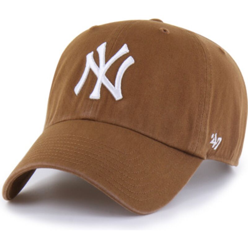 czapki-zakrzywiona-brazowy-tasma-regulowana-clean-up-pinecone-new-york-yankees-mlb-47-brand czapki-zakrzywiona-brazowy-tasma-regulowana-clean-up-pinecone-new-york-yankees-mlb-47-brand