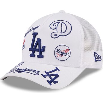 Czapki zakrzywiona biały snapback 9FORTY M-Crown A Frame All Over Los Angeles Dodgers MLB New Era