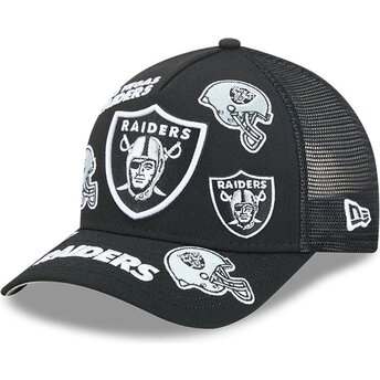 Czapki zakrzywiona czarny snapback 9FORTY M-Crown A Frame All Over Las Vegas Raiders NFL New Era