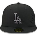 czapki-plaska-czarny-dopasowany-59fifty-side-script-los-angeles-dodgers-mlb-new-era