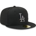 czapki-plaska-czarny-dopasowany-59fifty-side-script-los-angeles-dodgers-mlb-new-era